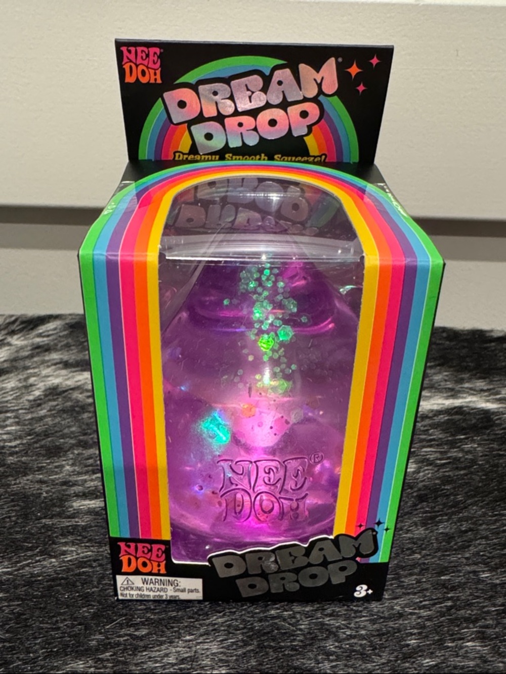 NeeDoh Dream Drop Purple Glitter Squish Toy